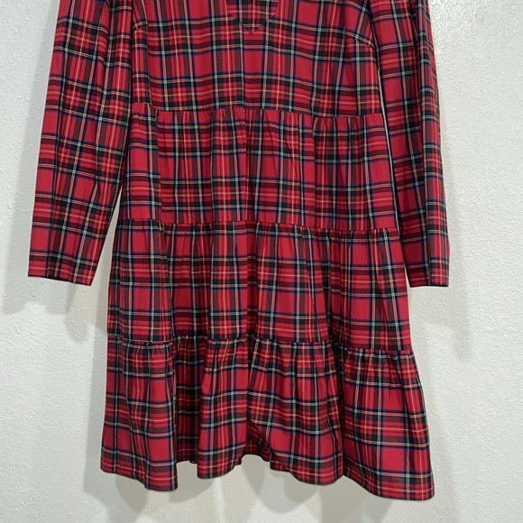 SAIL TO SABLE WOMENS RED PLAID LONG SLEEVE TUNIC FLARE DRESS Sz XL - Picture 7 of 12